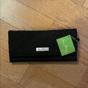 Vera Bradley Black Trifold Classic Black Wallet